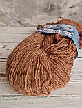Пряжа вовна 100%, горіховий, фото 2