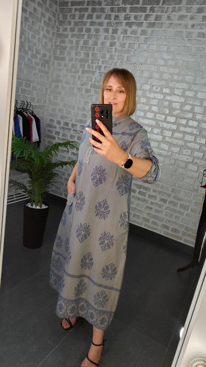 Красиве легке жіноче повсякденне літнє плаття з тонкого коттону