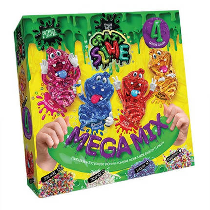 Антистрес-лизун своїми руками Crazy Slime 4в1 SLM-03-02U ТМ Danko Toys, фото 1