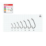 Гачок Hayabusa Narrow Gap Offset WRM262BM №1/0(8шт), фото 2