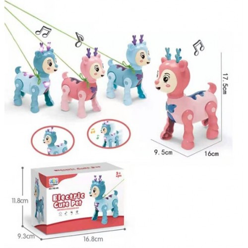 Іграшка музична Оленя 766-4A 3 кольори мікс світ. звук рух в коробці 16 8*9 3*11 8 см