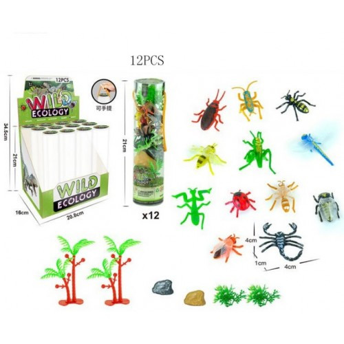 Тварини у колбі арт. 303-302 комахи колби в шоу- боксі 20 8*16*21см