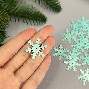 25мм Паєтка сніжинка 5г - світле срібло