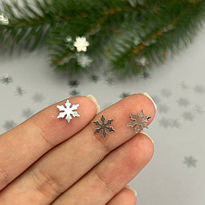 9мм Паєтка сніжинка 5г - срібло