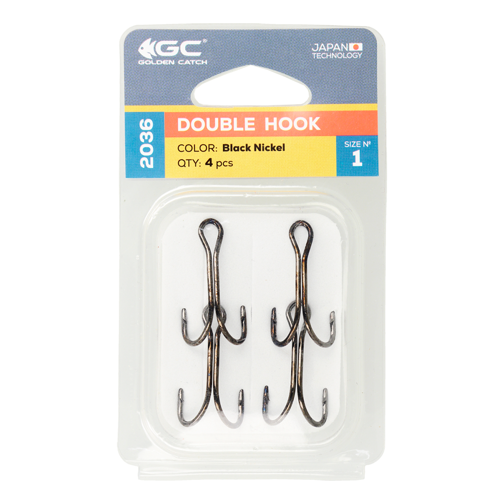 Гачок подвійний GC Double Hook 2036BN №1 (4шт), фото 1