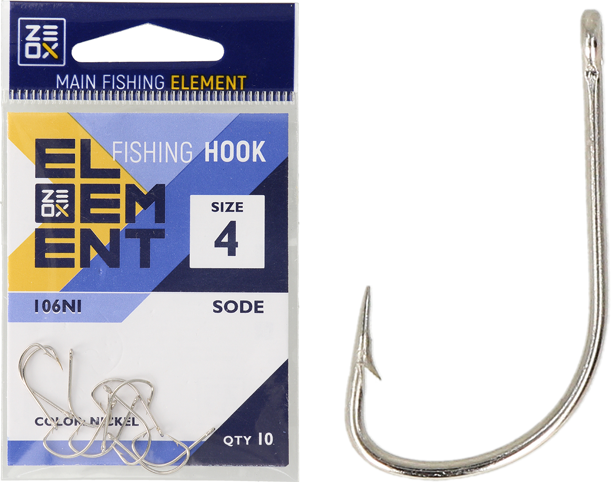Гачок ZEOX Sode 106NI №8(10шт), фото 1