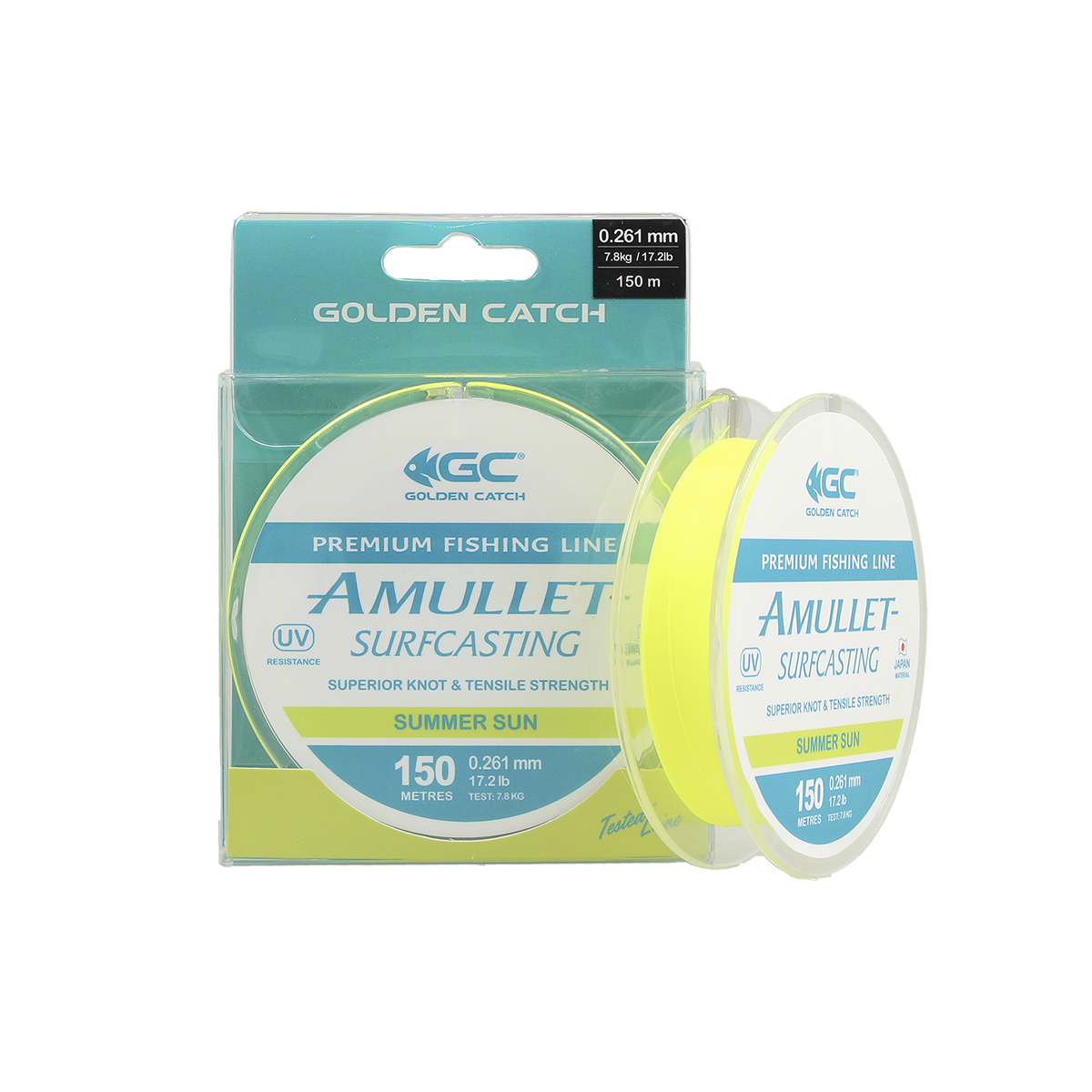 Волосінь GC Amullet Surfcasting 150м Summer Sun 0.261мм, фото 1