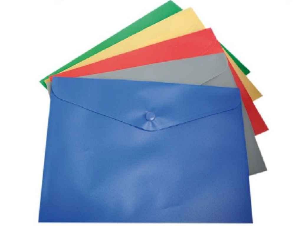 Папка-конверт, на кнопці, А5, асорті, BM.3935-99 (6шт/уп) ТМ BUROMAX, фото 1
