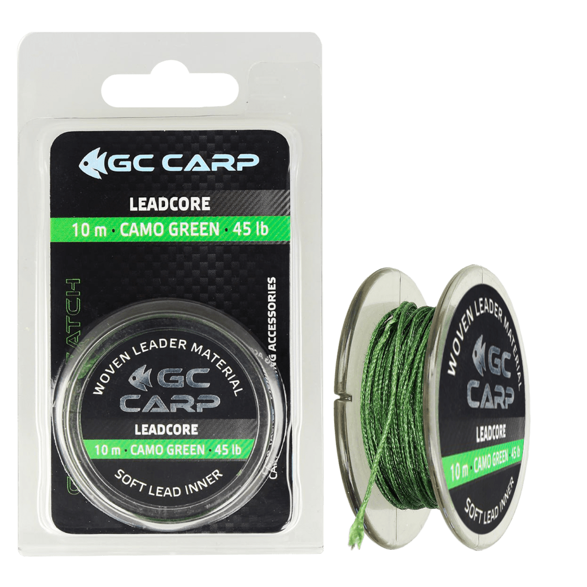 Лідкор зі свінцем GC G.Carp Leadcore 10м 50lb Caмo Green, фото 1