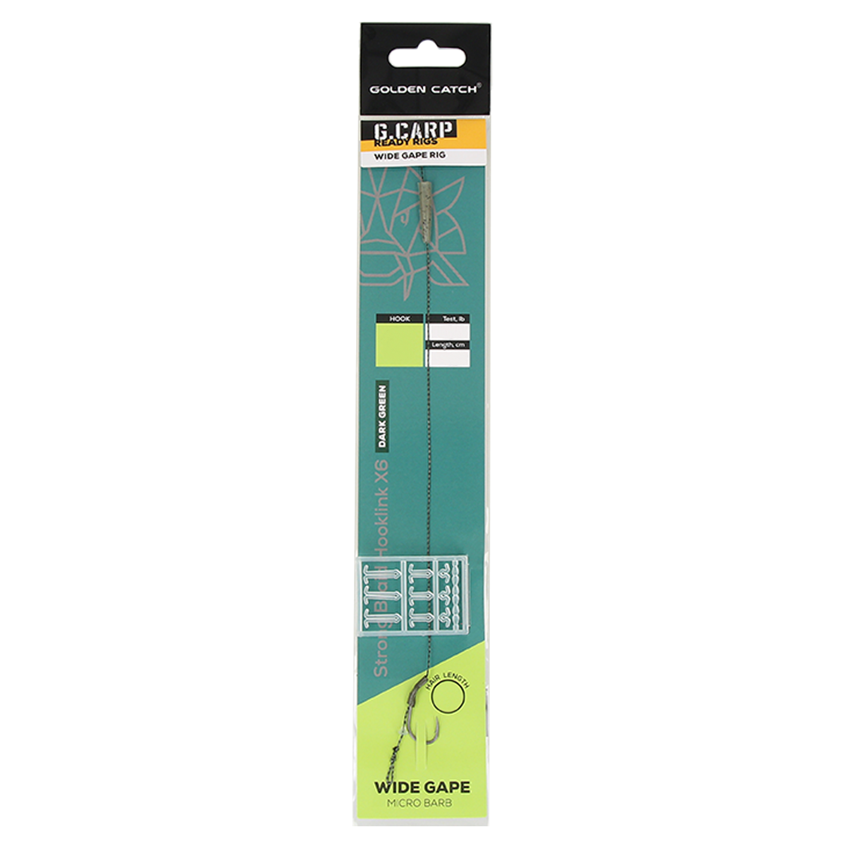 Готовий повідець на коропа GC G.Carp Braid X6 Wide Gape Ready Rig №2 (1шт), фото 1