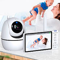 Відеоняня з дисплеєм ABM501 з поворотною камерою і двостороннім зв'язком USB / HD 720P/ 3500 мАч