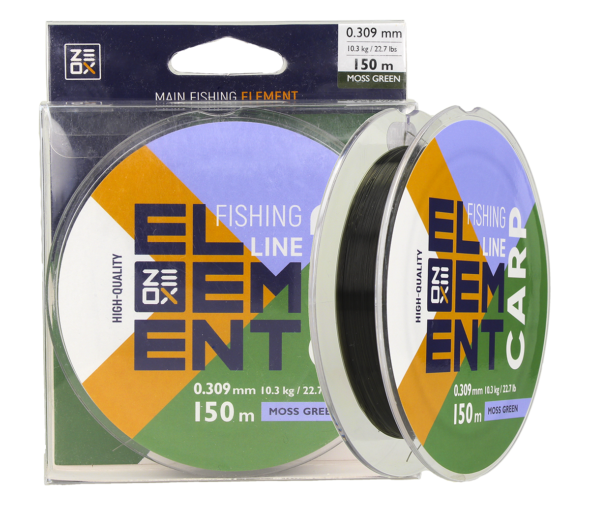 Волосінь ZEOX Element Carp Line 150м Moss Green 0.285мм, фото 1