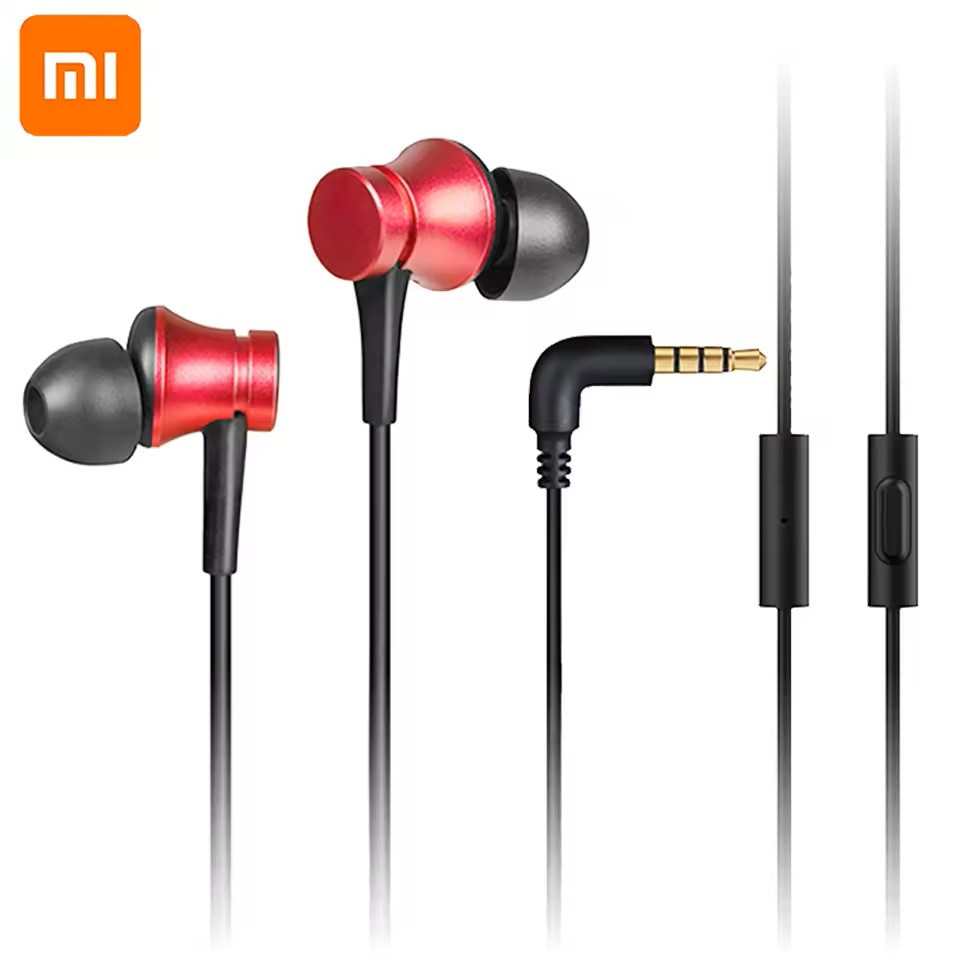 Дротові вакуумні навушники Xiaomi Mi Earphones Basic Black з мікрофоном — для телефона, планшета, ноутбука (Jack 3.5 мм), фото 1