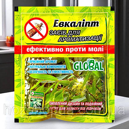Інсектицид від молі Global (Глобал) Евкаліпт таблетки, 10 шт, фото 1