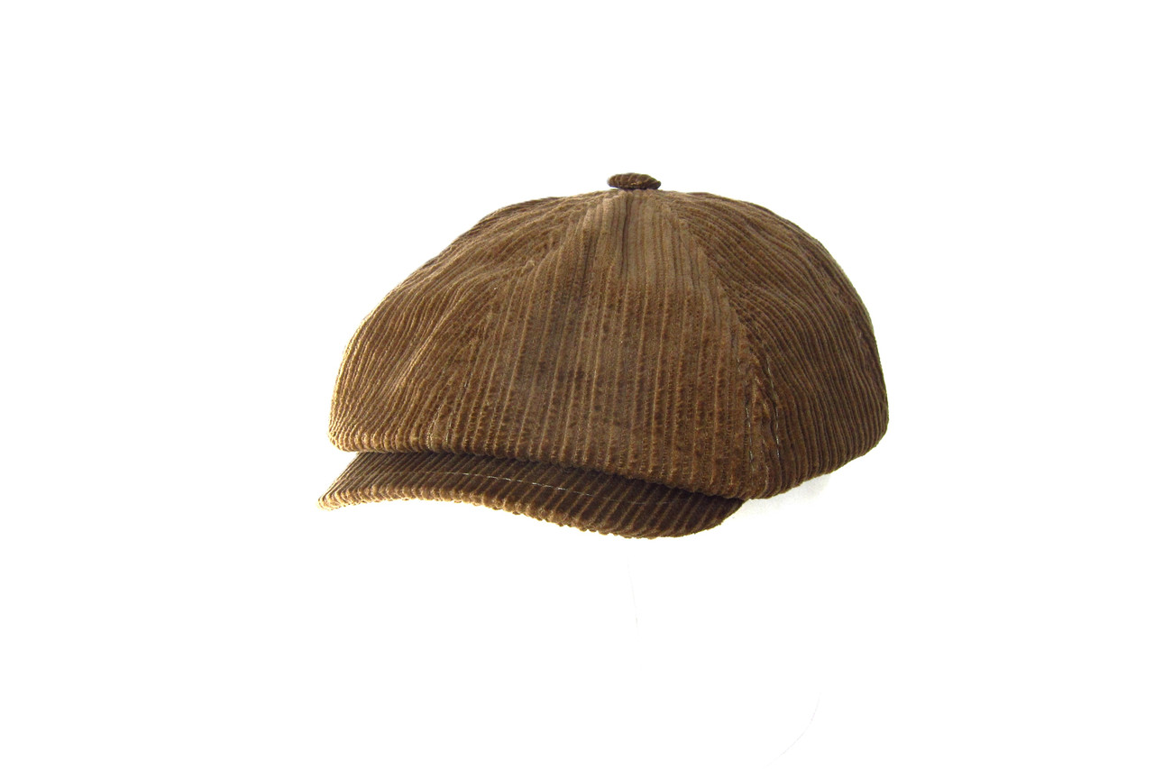 Чоловіча кепка восьмиклинка хуліганка вельветова коричнева DAVANI 93001, фото 1