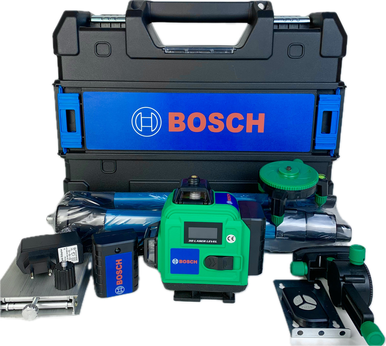 Лазерний рівень Bosch 3D (2 акб, пульт, тринога) нивелір Бош, фото 1