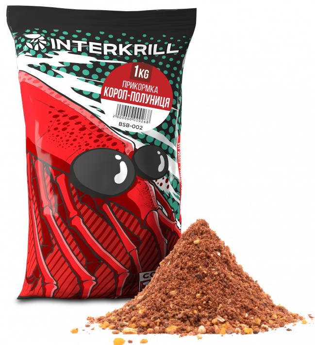 Прикормка INTERKRILL Короп-Полуниця 1кг, фото 1