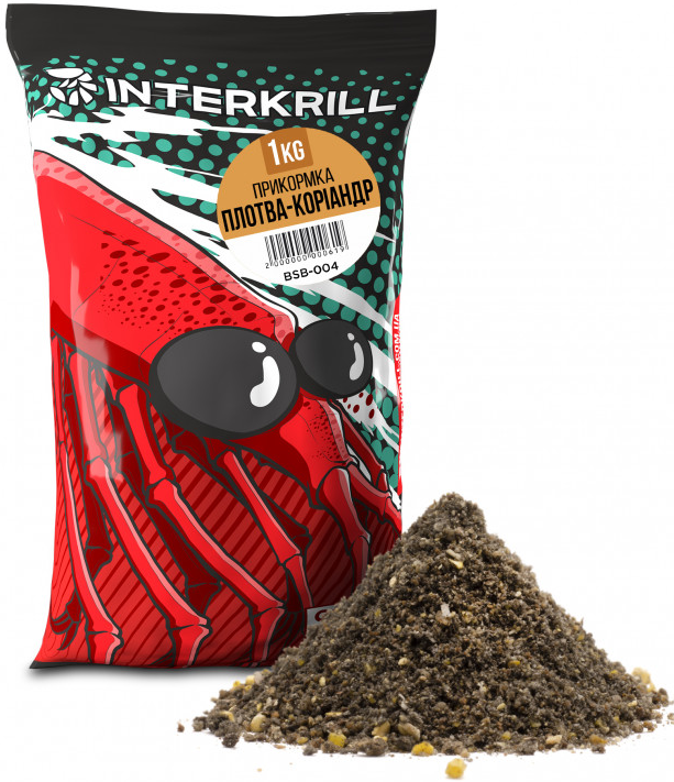 Прикормка INTERKRILL Плотва-Коріандр 1кг, фото 1