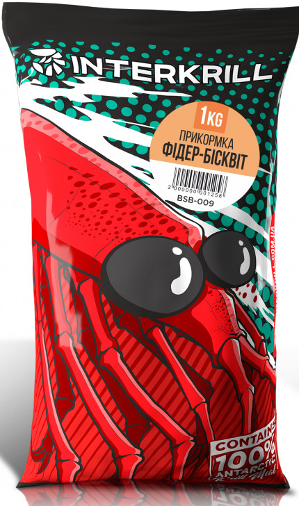Прикормка INTERKRILL Фідер-Бісквіт 1кг, фото 1