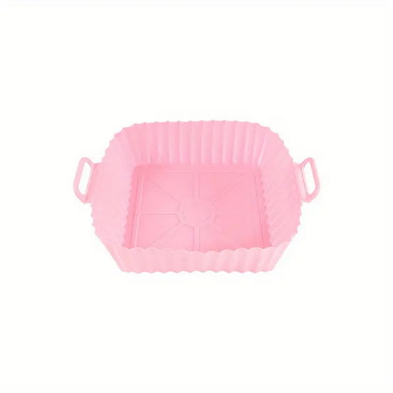Силіконова квадратна форма для аерогрилів та аерофритюрниць W-5447 рожевий, фото 1