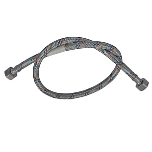 Гнучкий шланг для підключення води Гайка 1/2'' - Гайка 1/2'' (80 см) Нержавійка, фото 1