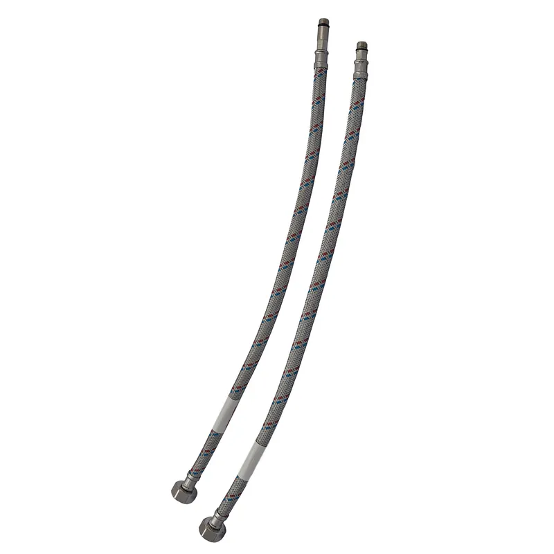 Гнучкі шланги для змішувача Гайка 1/2'' - Штуцер M10 (100 см) 2 шт Нержавійка