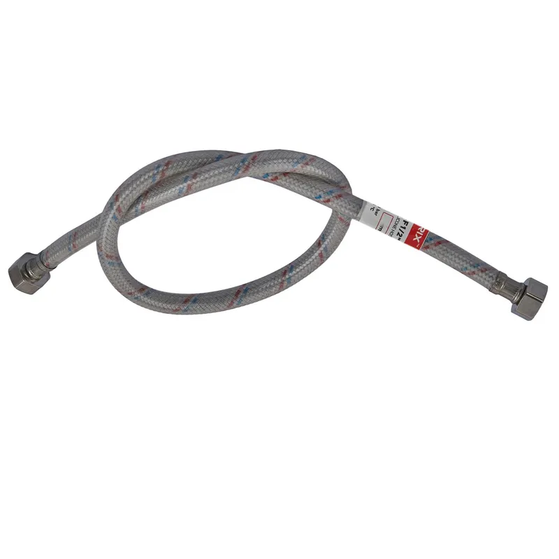 Гнучкий шланг для підключення води Гайка 1/2'' - Гайка 1/2'' (30 см) (силіконова оболонка) Чехія