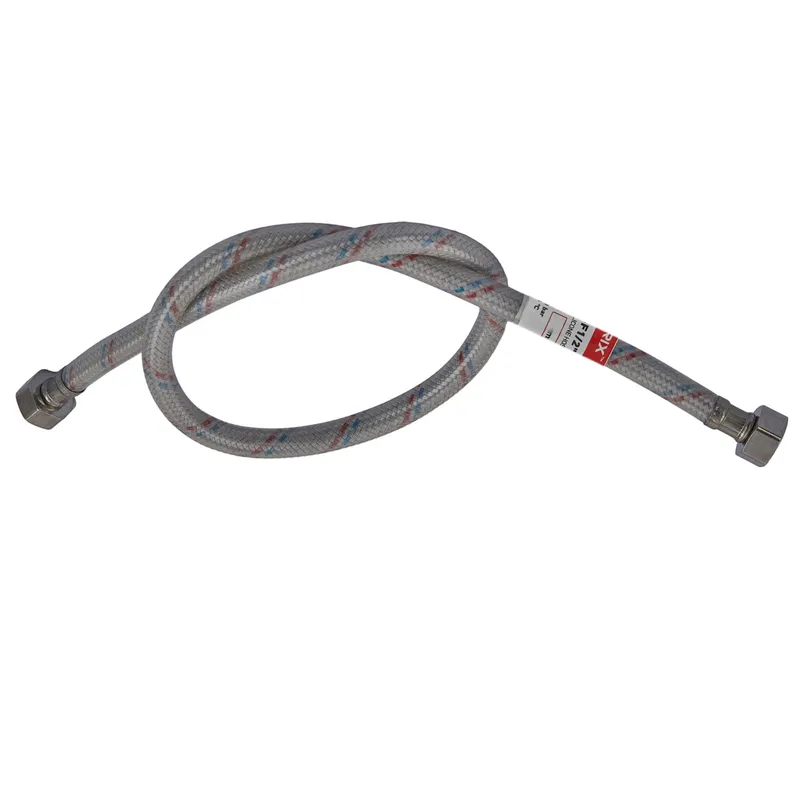 Гнучкий шланг для підключення води Гайка 1/2'' - Гайка 1/2'' (80 см) (силіконова оболонка) Чехія