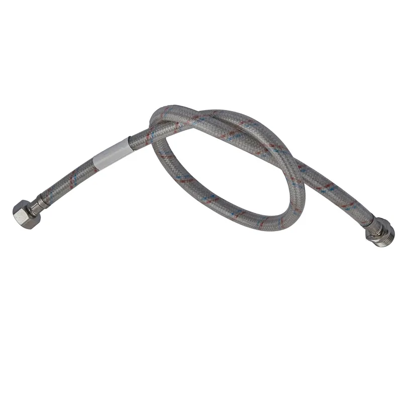 Гнучкий шланг для підключення води Гайка 1/2'' - Штуцер 1/2'' (100 см) (силіконова оболонка) Чехія