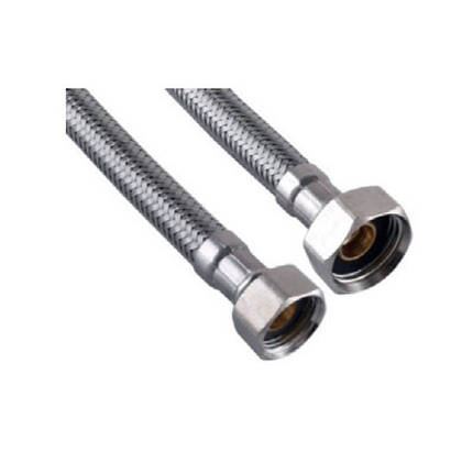 Гнучкий шланг для підключення води Чехія Гайка-Гайка 1/2"-80 см (нейлонова оплетка), фото 2