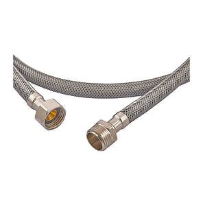 Гнучкий шланг для підключення води Чехія Гайка-Штуцер 1/2"-100 см (нейлонова оплетка), фото 2