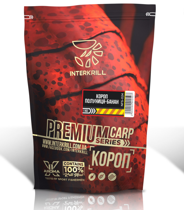 Принада INTERKRILL Преміум Короп-Полуниця-Банан 1кг, фото 1