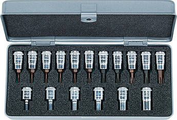 Викруткові насадки і торцеві головки в наборі 1/4" 17 пред. HEYCO Німеччина