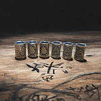 Набор бусин "Символы Севера" | Валькнут и Трикветр | 6 шт. | Скандинавский стиль