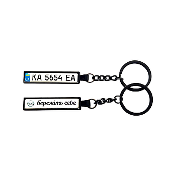 Брелок держ. номер OPEL (Двосторонній Premium нікель), брелок з логотипом Опель