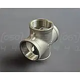 Хрестовина різьбова н/ж сталь Ду32 (1"1/4) AISI304, рівнопрохідна, внутрішня різьба BSPP, Class 150, фото 6