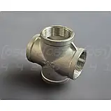 Хрестовина різьбова н/ж сталь Ду32 (1"1/4) AISI304, рівнопрохідна, внутрішня різьба BSPP, Class 150, фото 9