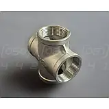 Хрестовина різьбова н/ж сталь Ду32 (1"1/4) AISI304, рівнопрохідна, внутрішня різьба BSPP, Class 150, фото 10