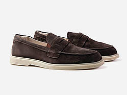 Чоловічі замшеві класичні лофери, чоловічі повсякденні стильні мокасини з натуральної замші