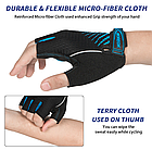 Пкрівчатки велосипедні MOREOK із силіконовими подушечками, сірий колір, розмір L без пальців, фото 5