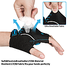 Пкрівчатки велосипедні MOREOK із силіконовими подушечками, сірий колір, розмір L без пальців, фото 3