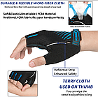 Пкрівчатки велосипедні MOREOK із силіконовими подушечками, сірий колір, розмір L без пальців, фото 4