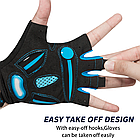 Пкрівчатки велосипедні MOREOK із силіконовими подушечками, сірий колір, розмір L без пальців, фото 6