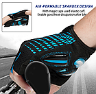 Пкрівчатки велосипедні MOREOK із силіконовими подушечками, сірий колір, розмір L без пальців, фото 7