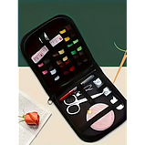 Швейний набір 43 предмети дорожній для шиття інструменти швейні для дітей дорослих мандрівників, фото 7