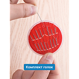 Швейний набір 43 предмети дорожній для шиття інструменти швейні для дітей дорослих мандрівників, фото 9