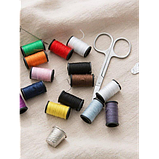 Швейний набір 43 предмети дорожній для шиття інструменти швейні для дітей дорослих мандрівників, фото 10