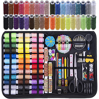 Швейний набір 196 предмета дорожній подарунковий для шиття інструменти швейні для дітей дорослих мандрівник