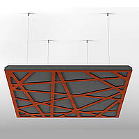 Акустична підвісна звукопоглинаюча панель Ecosound Ecoart medium 500х500мм 50мм Колір світлий дуб