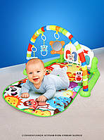 Килимок піаніно для новонароджених | Дитячий ігровий килимок на підлогу | М'який музичний килимок